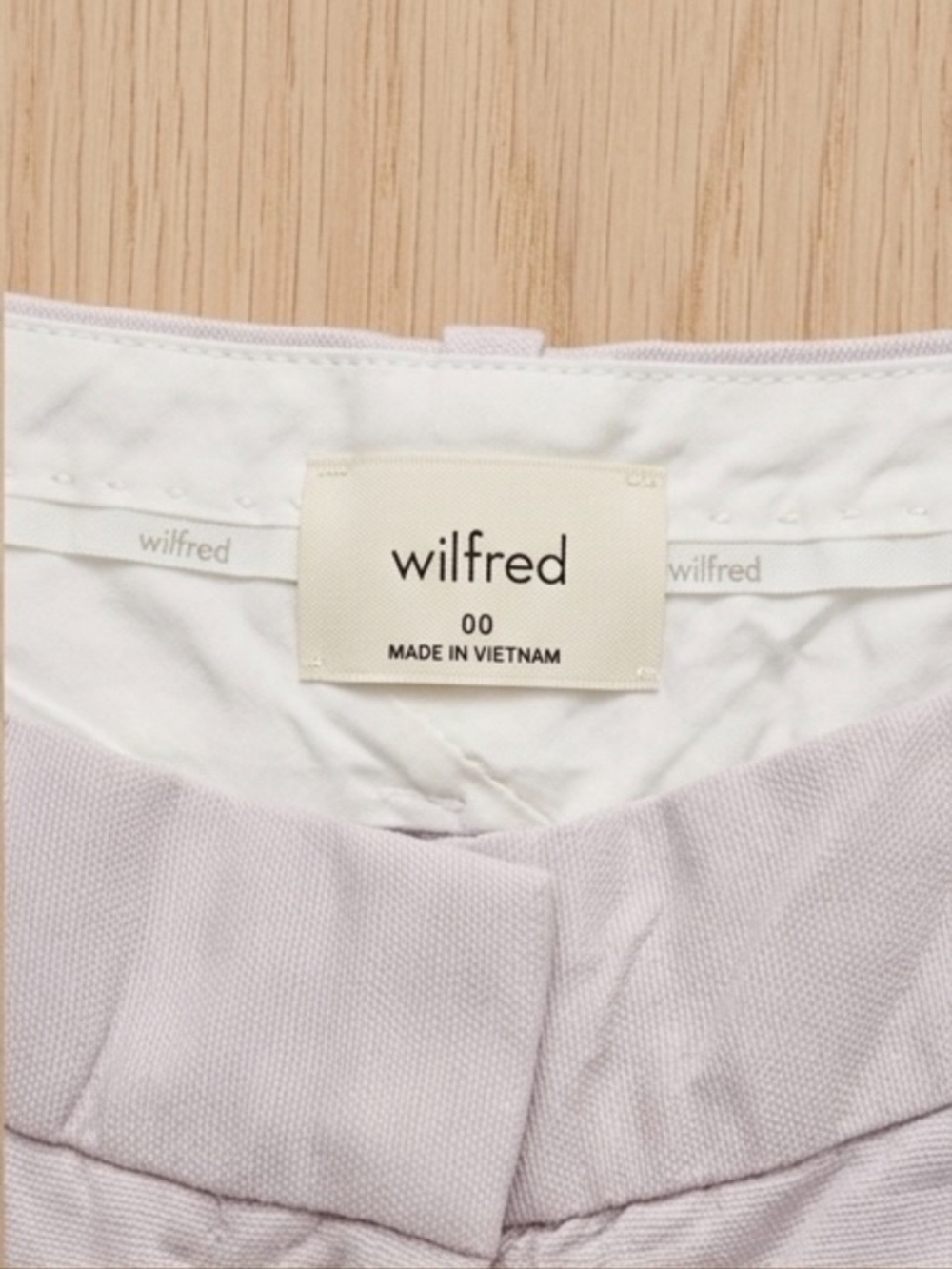 Aritzia Wilfred High Waist Linen Blend Shorts in Light Lavender